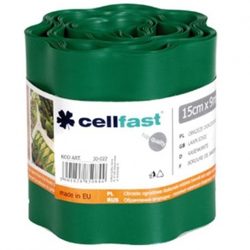 Обмежувач клумбовий 15 см зелений (довж. 9м), Cellfast  00904 фото